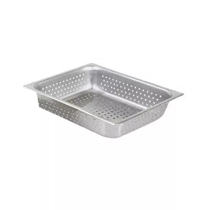 1/2-Size Perforated Stainless Steel Food Pan 2-1/2" Deep