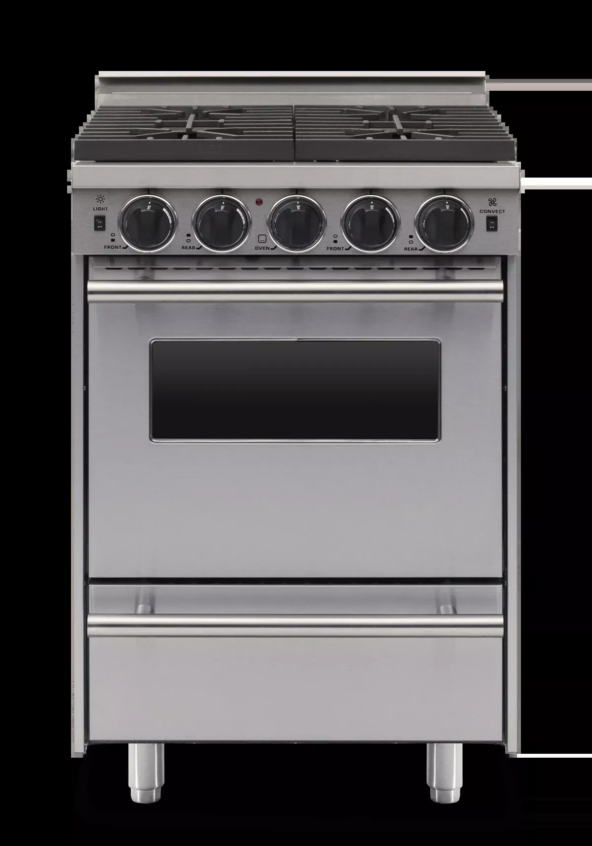 24” LP All-Gas Convection Range – Sealed Burners