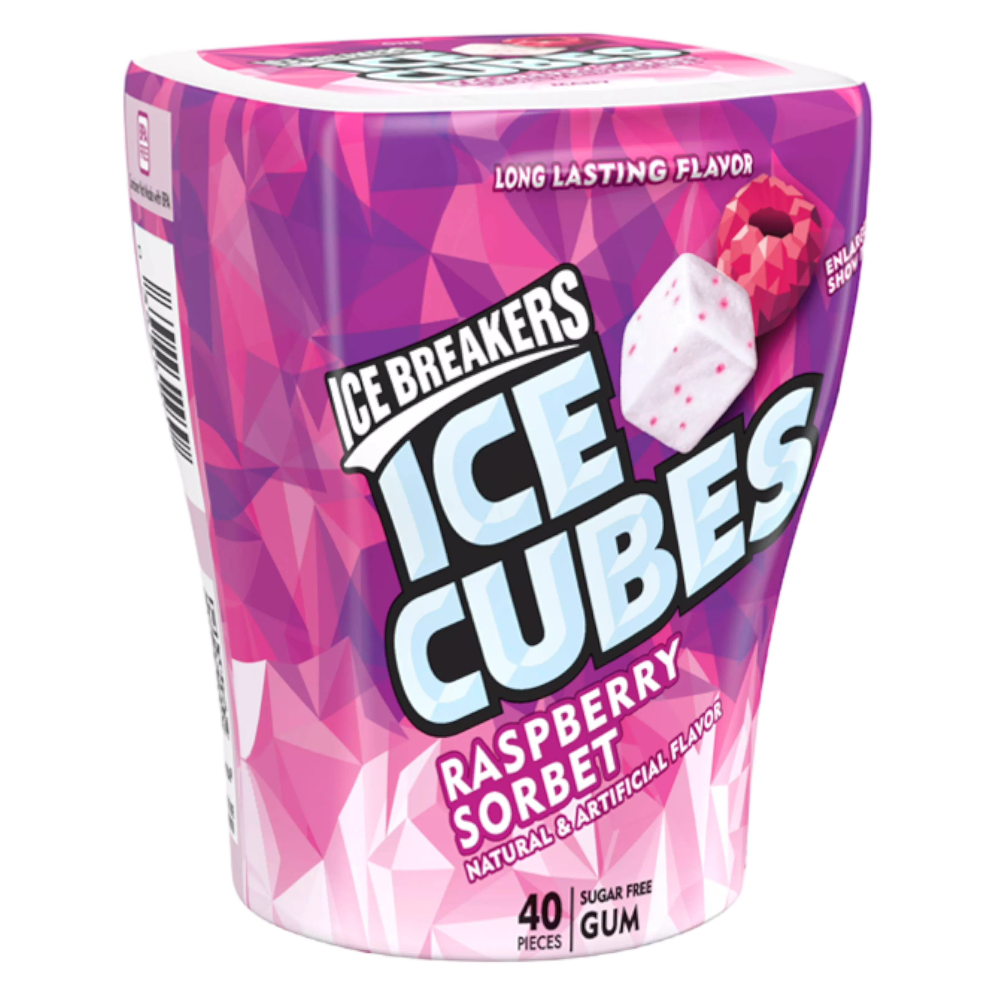 Ice Breakers Ice Cubes Raspberry Sorbet Sugar Free Gum – 3.24oz (92g)